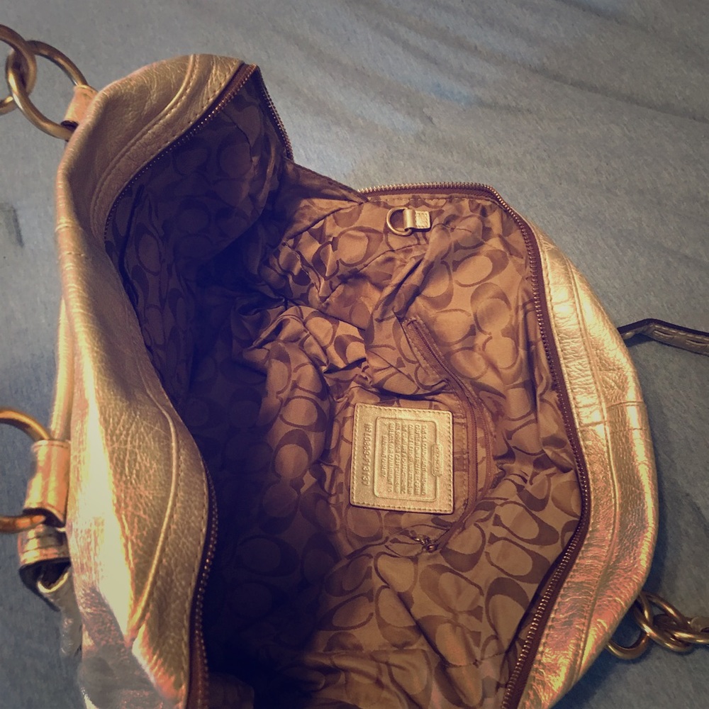 Coach Gold Leather Purse